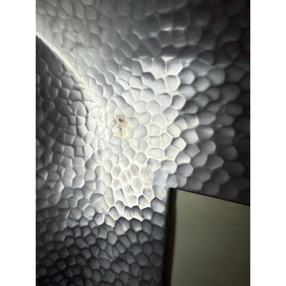 Retired Pottery Barn Frame Picture Silver Pounded Metal Hammered Rustic 12” - Picture 8 of 10